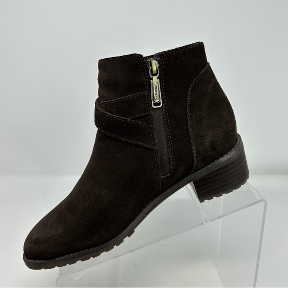 Blondo Chocolate Brown Waterproof Leather Ankle Boots Size 7.5 with Buckles - Picture 3 of 16